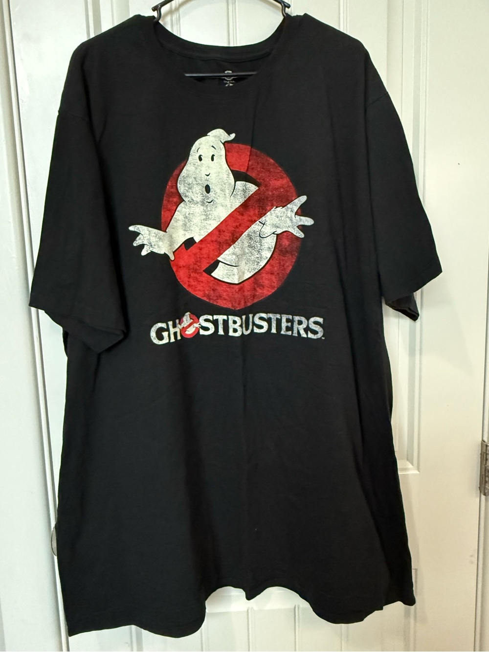 MAD Engine Black Ghostbusters Logo Short Sleeve Tee  Red & White print Sz 4XLT